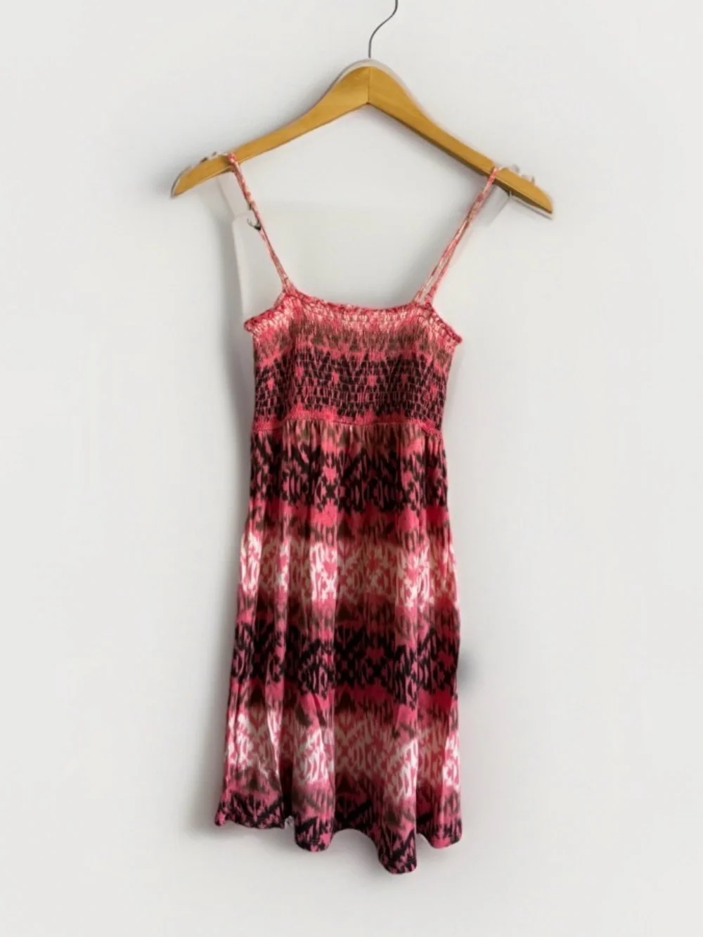 Mudd Vintage Y2K Smocked Mini Cami Spaghetti Strap Sundress Boho Festival Medium